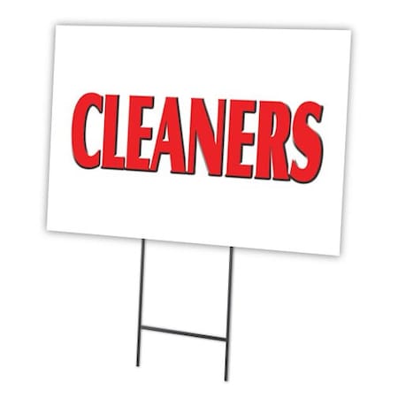 Signmission Cleaners Yard Sign & Stake outdoor plastic coroplast window, C-1824 Cleaners C-1824 Cleaners